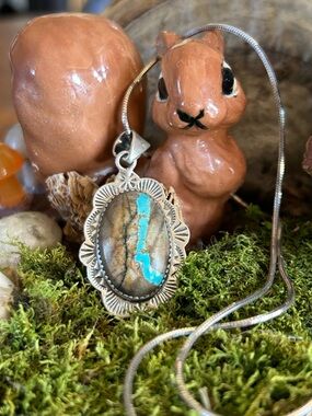 925 Sterling Royston Ribbon turquoise necklace